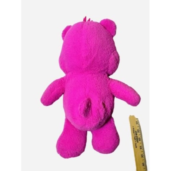 2015 Just Play Care Bears Cheer Bear Plush Stuffed Animal Pink Rainbow 14" - Picture 3 of 4